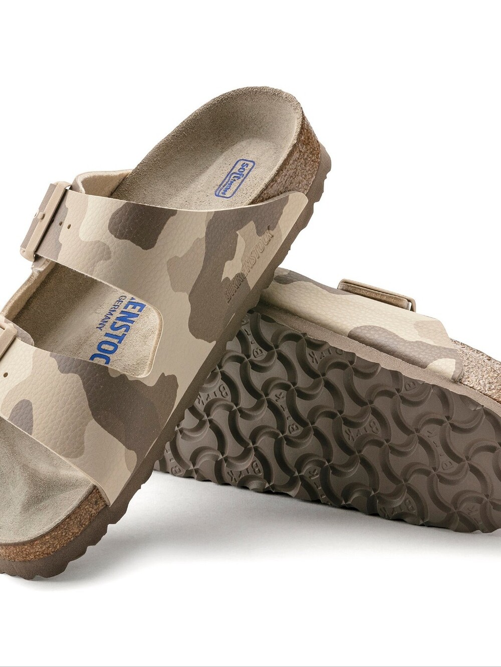 Birkenstock Arizona Sandals – Beige Camo Print – Size 39 / US 8 - Picture 3 of 8